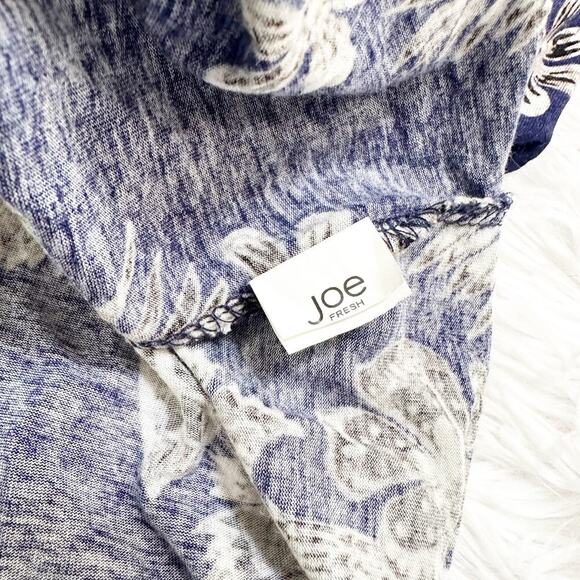 Joe Fresh Floral Dress Size 8 Navy Blue Sleeveless A-Line - Picture 4 of 7